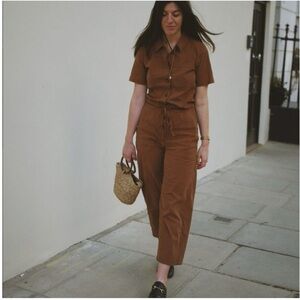 Sezane Bennie Jumpsuit in Coffee Brown size 36/4